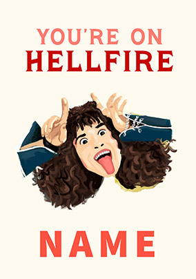 Hellfire Stranger Things Personalised Card