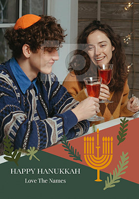 Simplistic Photo Hanukkah Card