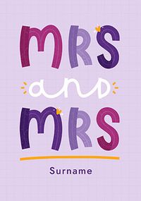 Tap to view Mrs & Mrs Wedding Card