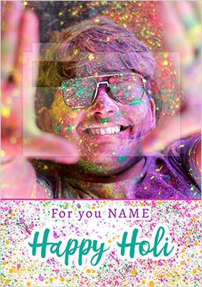 Happy Holi Photo Personalised Card