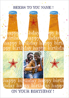 Beers to You Photo Birthday Card