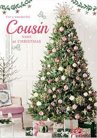 Tap to view Cousin Christmas Tree Personalised Card