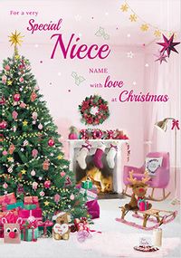 Tap to view Niece Christmas Tree Personalised Card