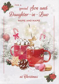 Tap to view Son & Daughter-in-Law Cocoa Personalised Christmas Card