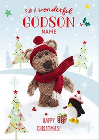 Tap to view Barley Bear Godson Christmas Card
