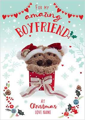 Barley Bear - Boyfriend Personalised Christmas Card