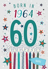 Tap to view Born in 1964 Teal 60th Birthday Card