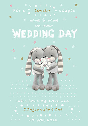 Hun Bun - Lovely Couple Wedding Day Personalised Card