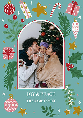 Joy and Peace Photo Christmas Card