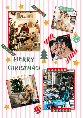 Merry Christmas Scrapbook Photo Card