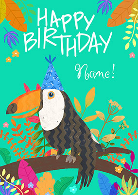 Toucan Personalised Birthday Card