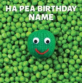 Ha-pea Birthday Personalised Card