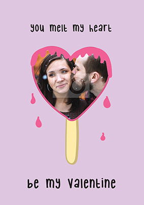 Melt My Heart Photo Valentine Card