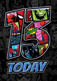 Tap to view Marvel 13 Today Birthday Card