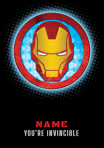 Iron Man You're Invincible Birthday Card