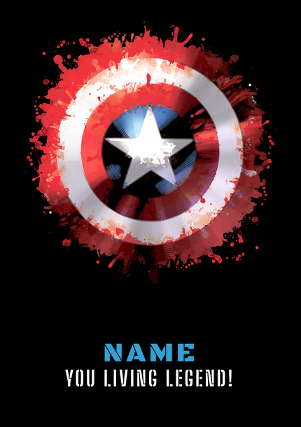 Captain America Living Legend Birthday Card