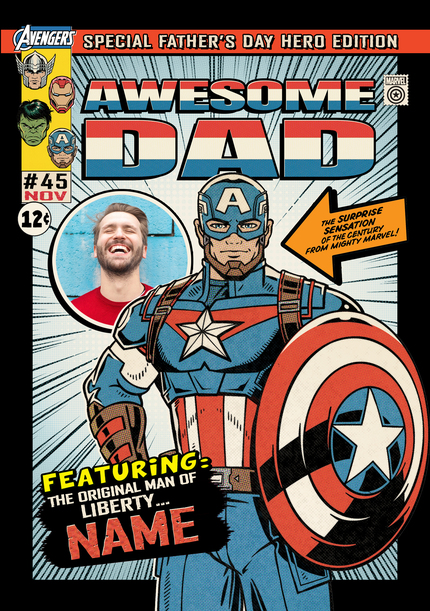 Captain America - Awesome Dad Father's Day Card