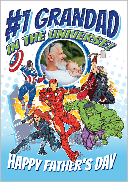 Avengers - No 1 Grandad Happy Father's Day Photo Card