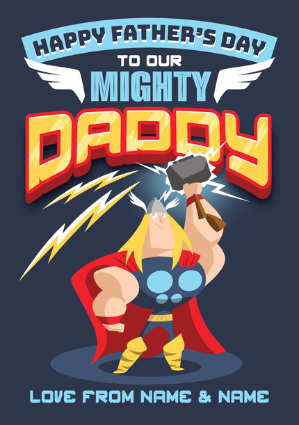 Thor - Mighty Daddy Happy Father's Day Card
