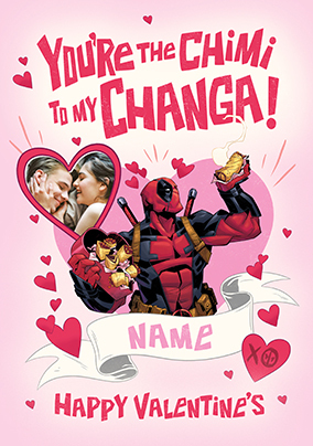 Deadpool Chimi To My Change Valentine's Day Photo Card