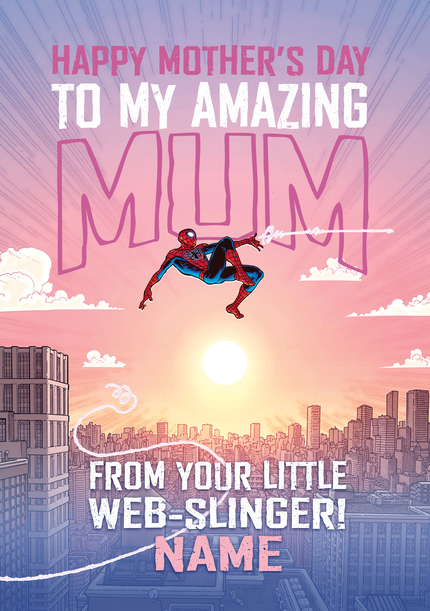 Spiderman From Your Little Web-Slinger Mother's Day Card