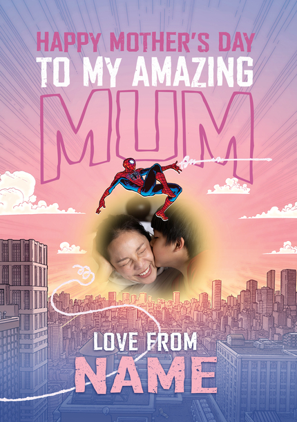 Spiderman Amazing Mum Web-Slinger Mother's Day Photo Card