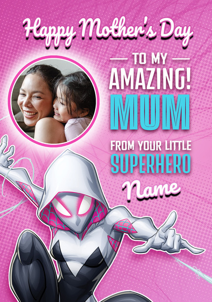 Spider Gwen Amazing Mum Mother's Day Photo Card