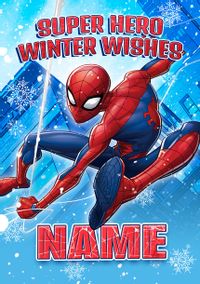 Tap to view Spider-Man  Winter Wishes Christmas Card