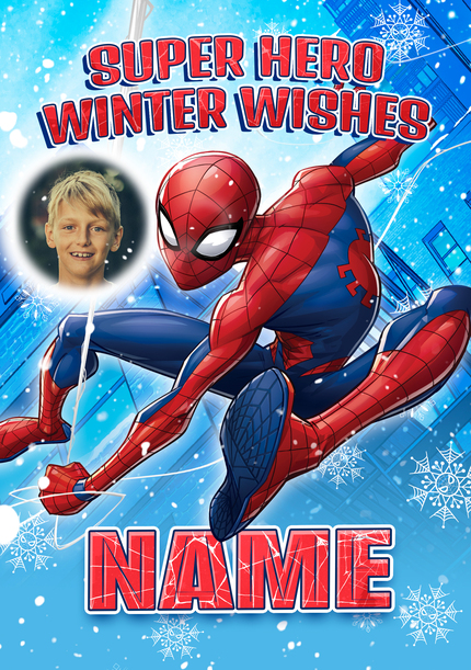 Spider-Man  Winter Wishes Christmas Photo Card