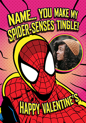 Spider-Man Spider Senses Tingling Valentine's Day Photo Card