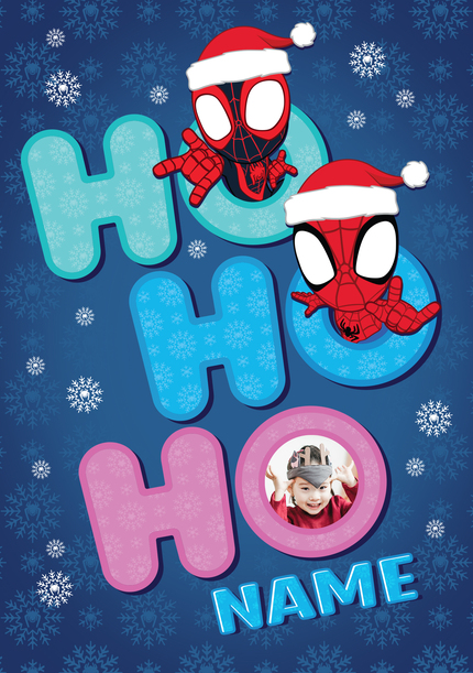 Spidey & Miles Ho Ho Ho Christmas Photo Card