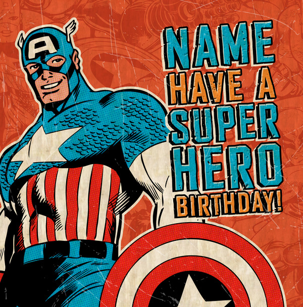 Captain America Birthday Card