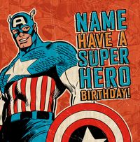 Tap to view Captain America Birthday Card