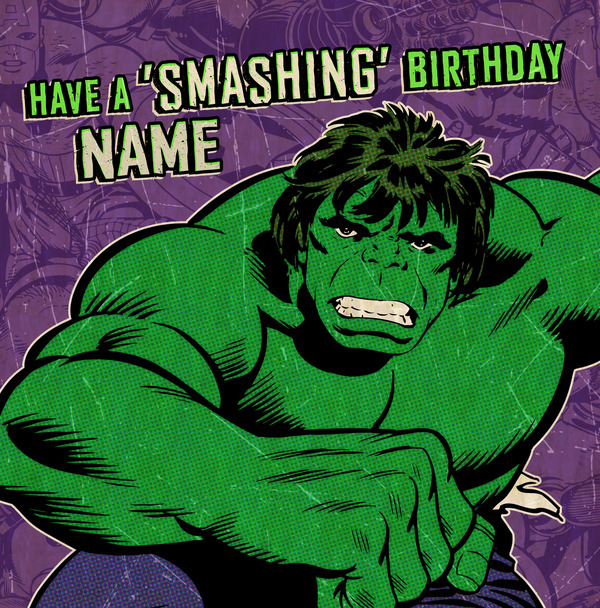 Marvel Hulk Smashing Birthday Card