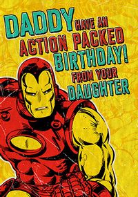 Tap to view Iron Man To Daddy From Your Daughter Birthday Card