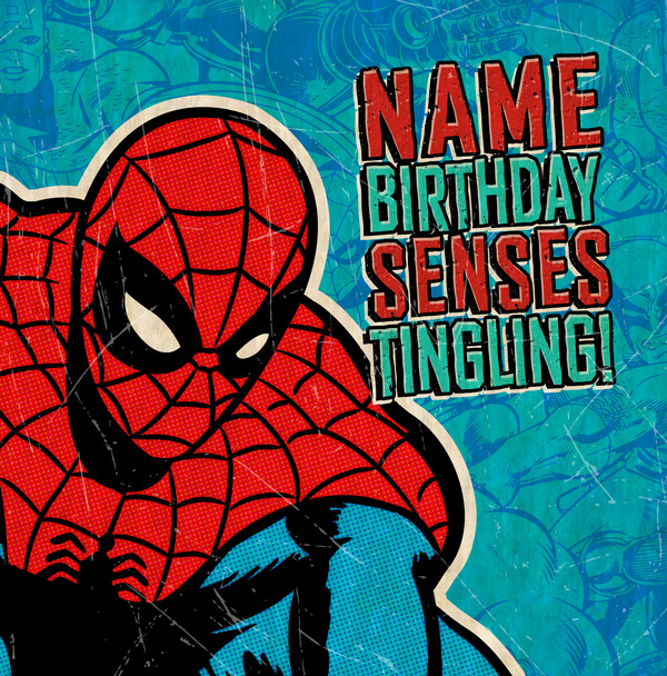 Marvel Spider-man Birthday Senses Tingling Card