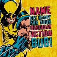 Tap to view Marvel Wolverine Get Ready Birthday Card