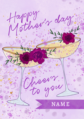 Open Glasses Personalised Mothers Day Card