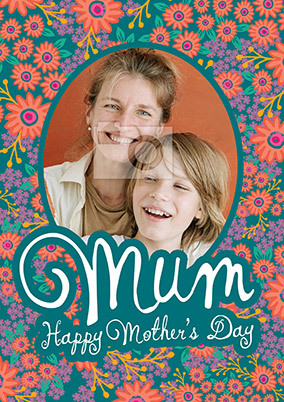 Floral Photo Mothers Day Card