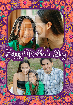 2 Photo Open Mothers Day  Photo Card