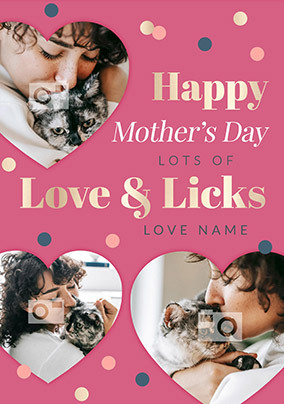 Mother's Day Love and Licks Photo Card
