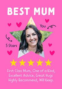 Tap to view 5 Star Mum Photo Mother's Day Card