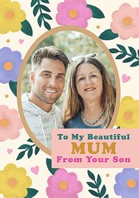 Tap to view Beautiful Mum Mother's Day Photo Card From Son