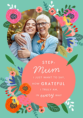 Cancer Research UK Step-Mum Mother's Day Photo Card