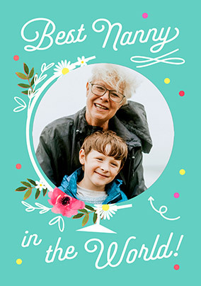 Cancer Research UK Best Nanny In The World Mother's Day Photo Card