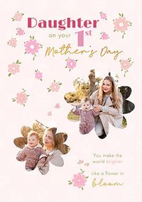 Tap to view Daughter On Your First Mother's Day Ditsy Floral Photo Card