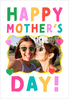 Happy Mother's Day Typographic Mother's Day Photo Card