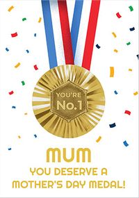 Tap to view No.1 Mum Mother's Day Medal Card