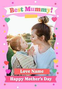 Tap to view Best Mummy Mother's Day Polka Dot Photo Card