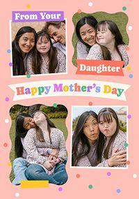 Tap to view Polka Dot 4 Photo Mother's Day Card From Daughter